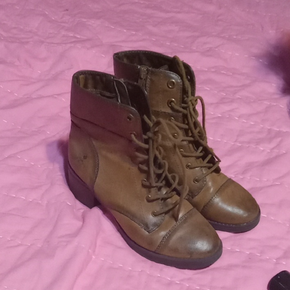 Rampage  Brown Combat Boots